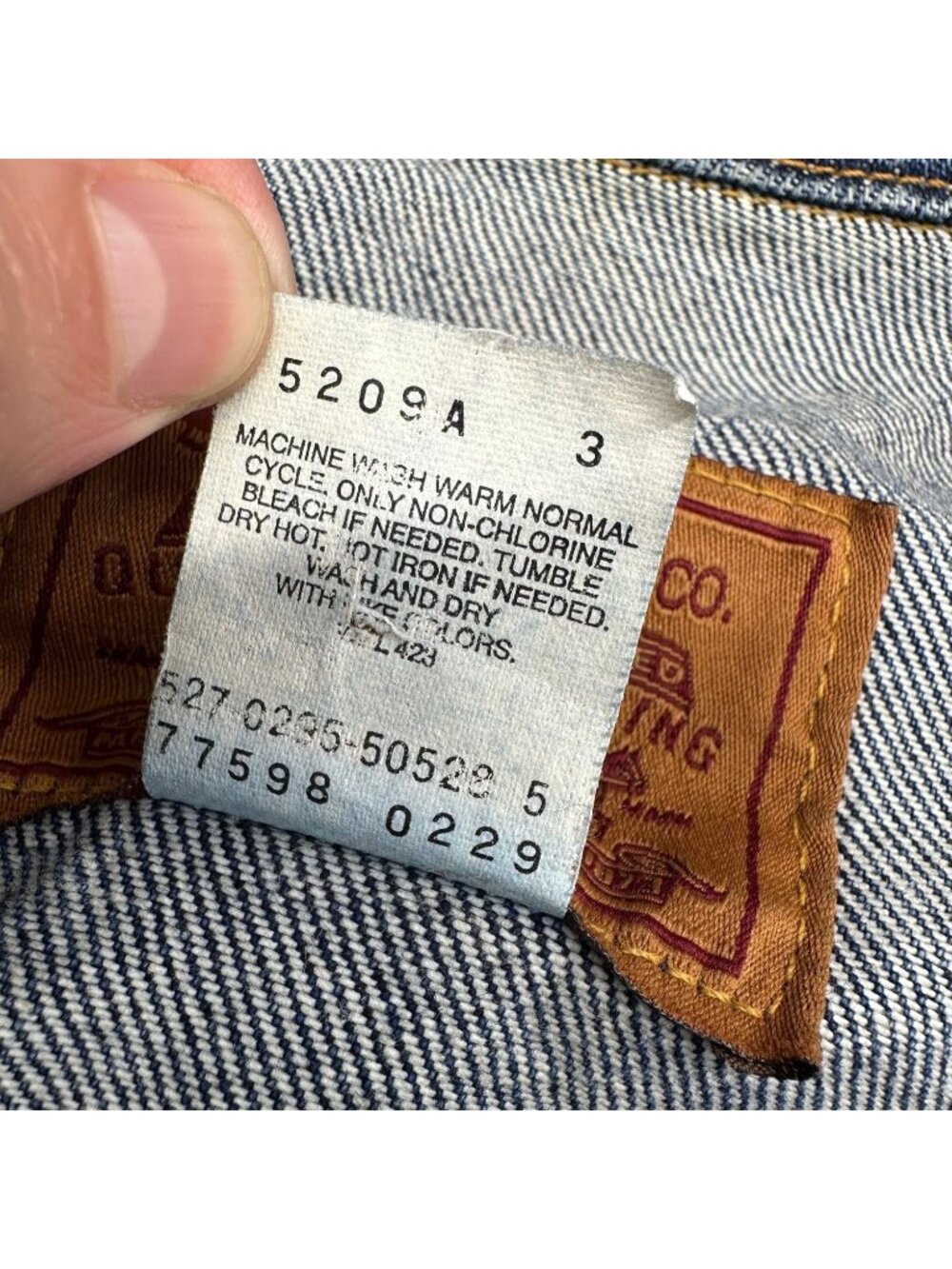 Vintage Levis Jacket Medium Blue Jean Denim Trucker Western 1980s USA Retro - Picture 5 of 11